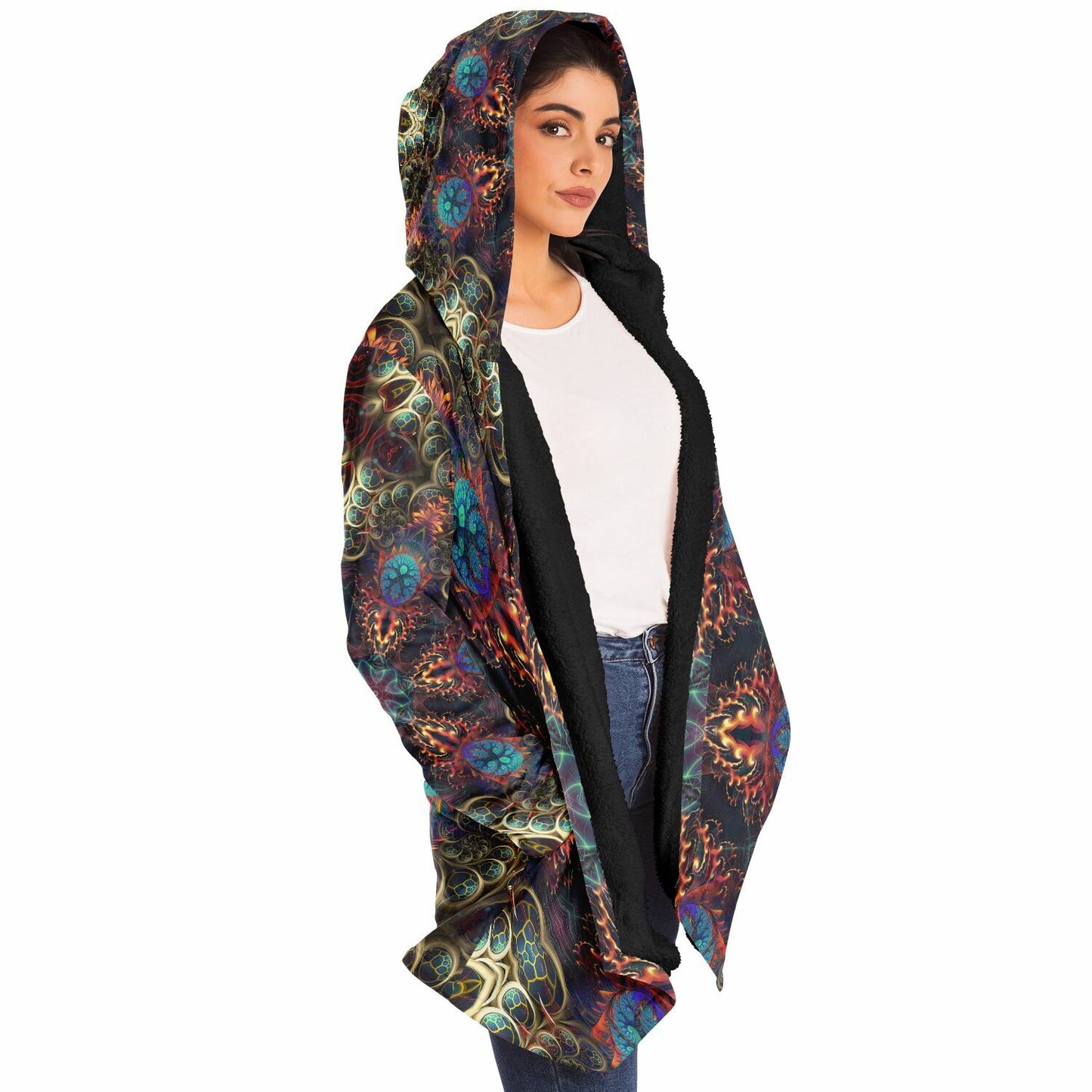 "Stimulous Mandala" HOODED CLOAK