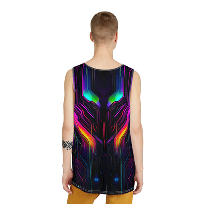 Angled view showing the Knight City print along the tank top's side seam.