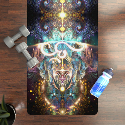 Photo of the Density 432 print on the yoga mat.
