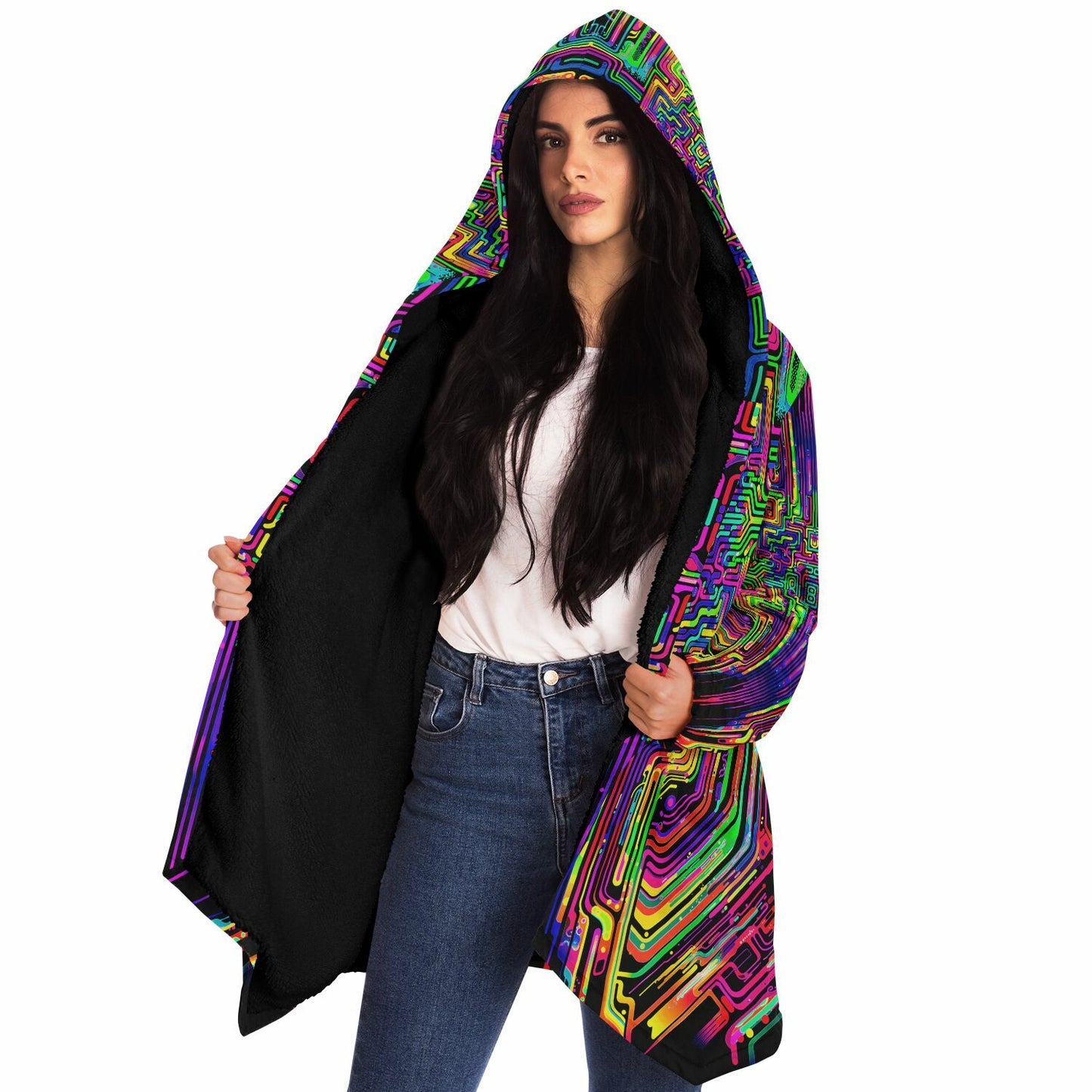 "Borg Rave" HOODED CLOAK