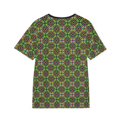 Back view of the LSDream sport tee with the print continuing across the fabric.