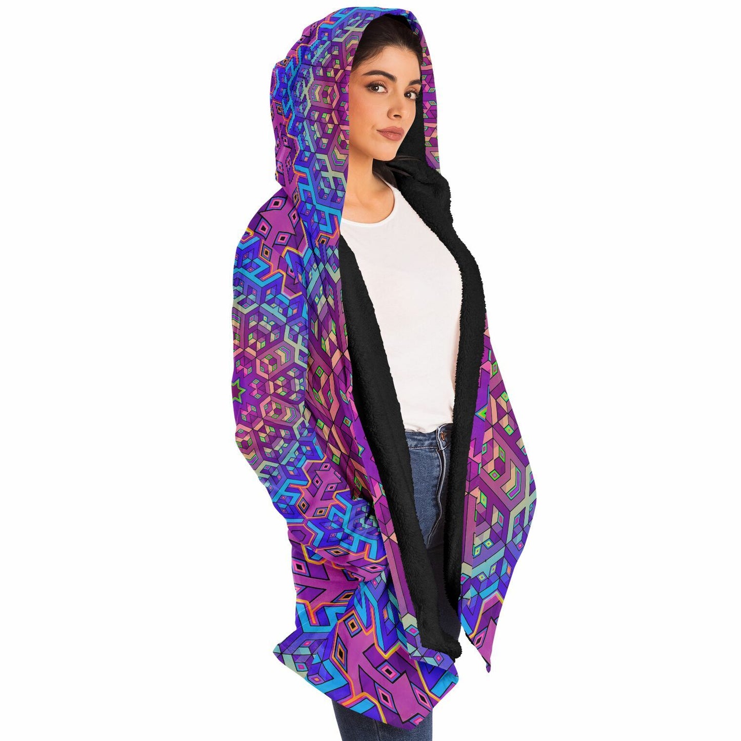 "7th Dimensional Star" (Black) HOODED CLOAK