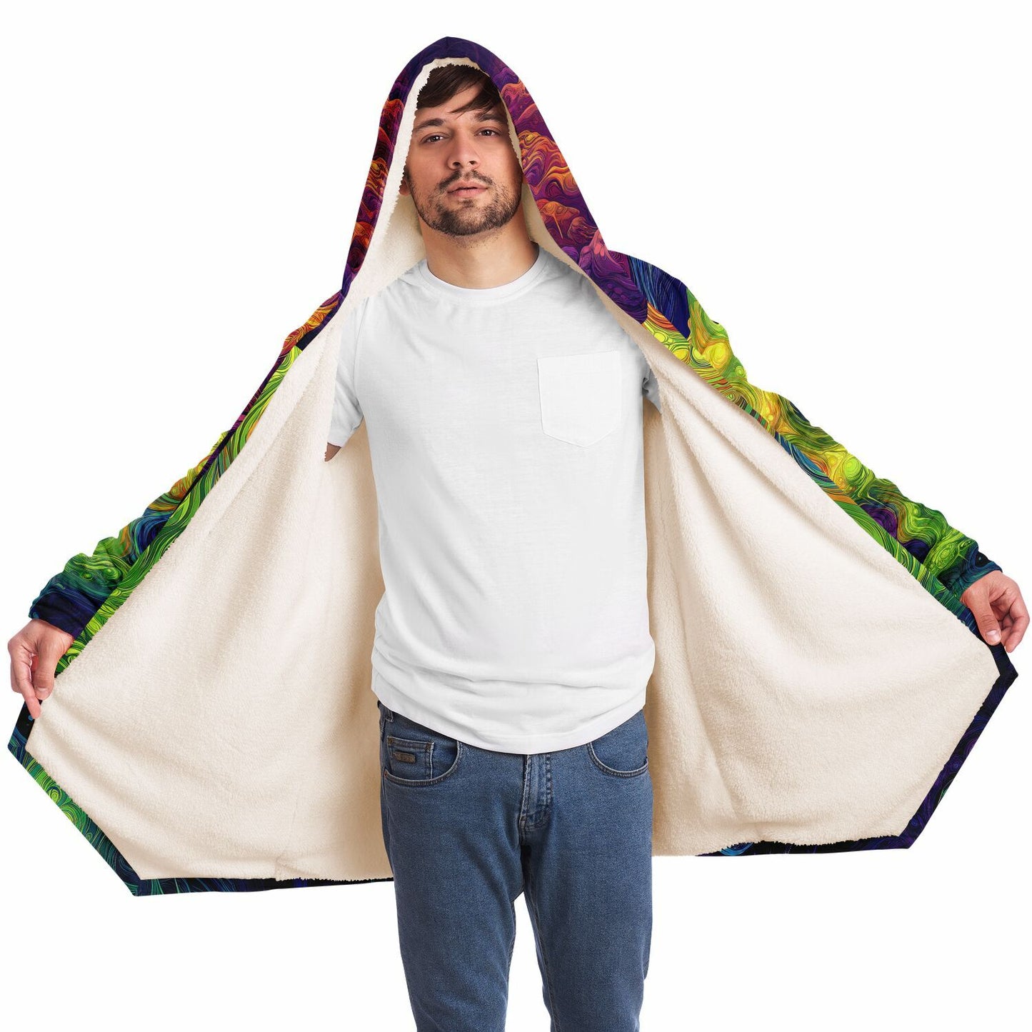 "I Love Lava Lamp" HOODED CLOAK