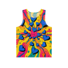 "Psychedelic Hearts" MEN'S TANK TOP