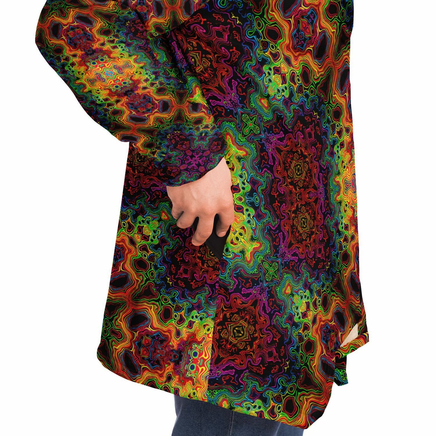 "Lysergic Burst" HOODED CLOAK