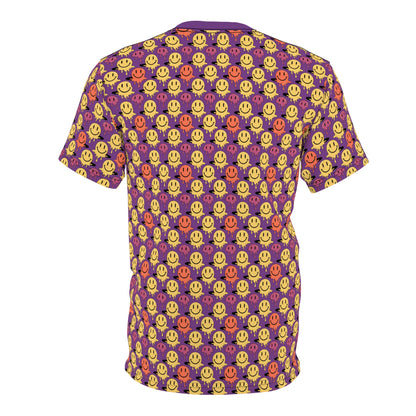 "Purple Melting Smiley Pattern" PREMIUM TEE
