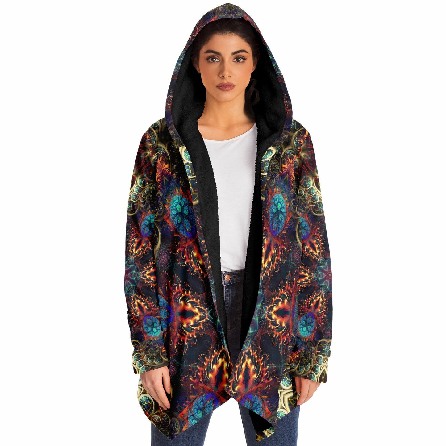 "Stimulous Mandala" HOODED CLOAK