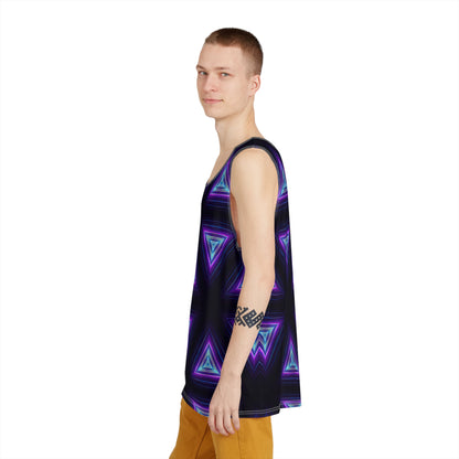 Dark Prism men's tank top folded flat, showing the full prism design.