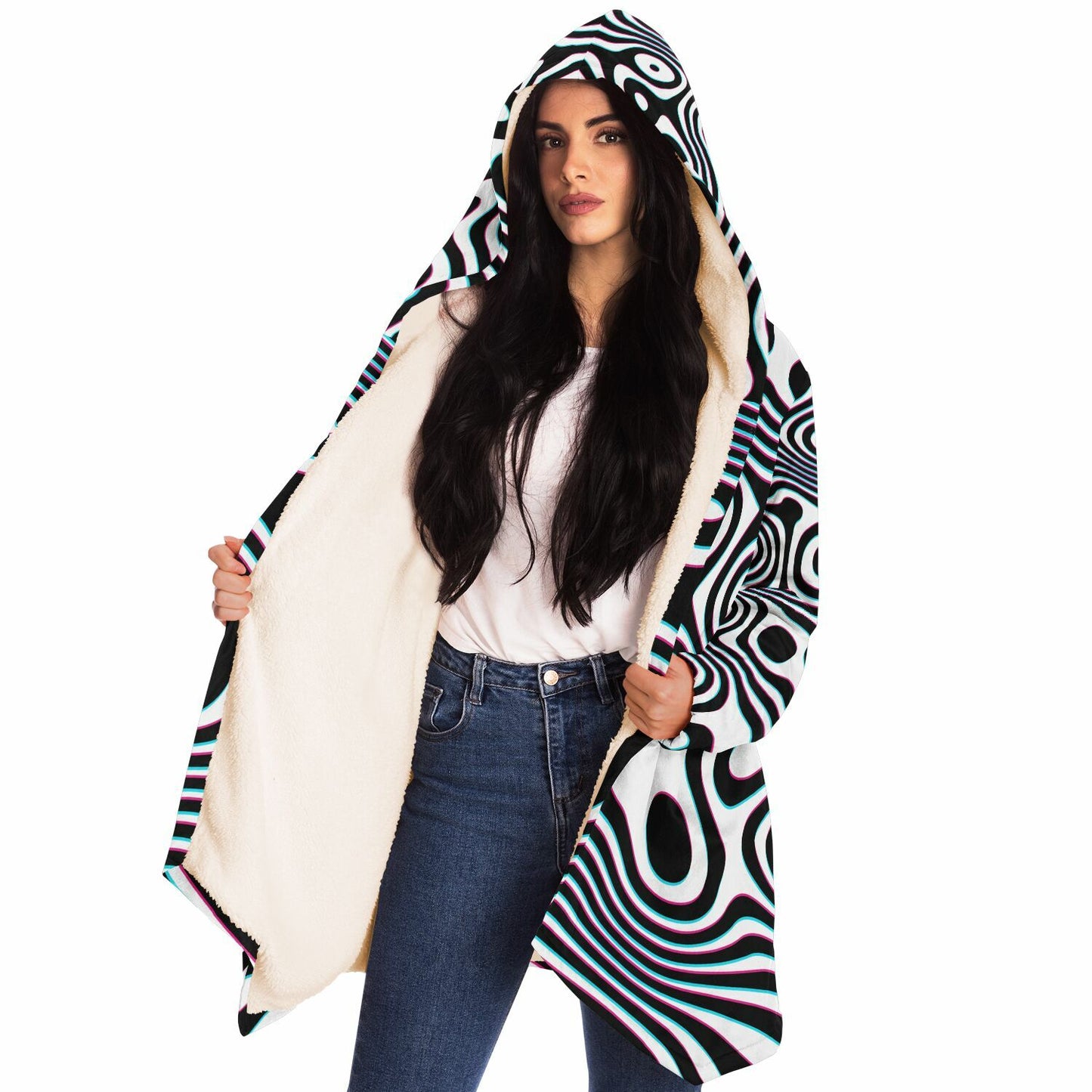 "Wild Cat (White)" HOODED CLOAK