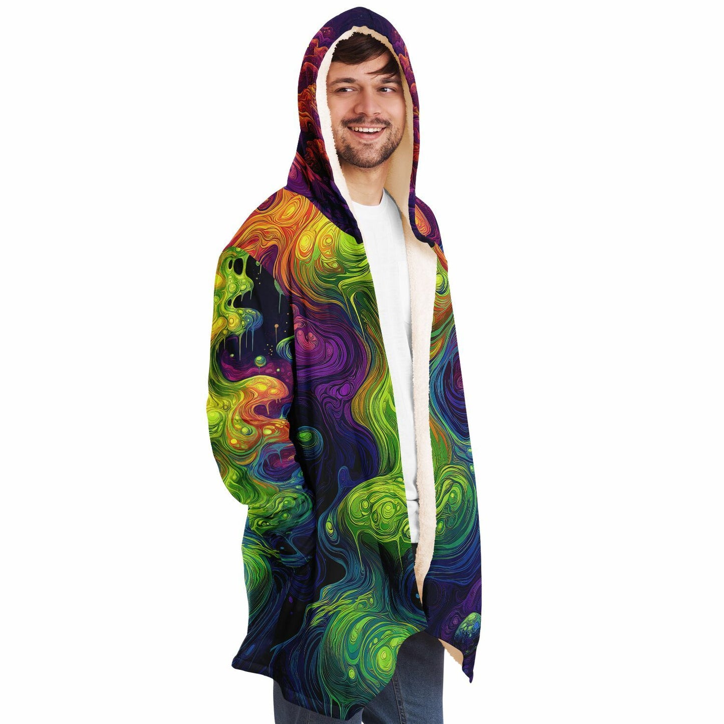 "I Love Lava Lamp" HOODED CLOAK