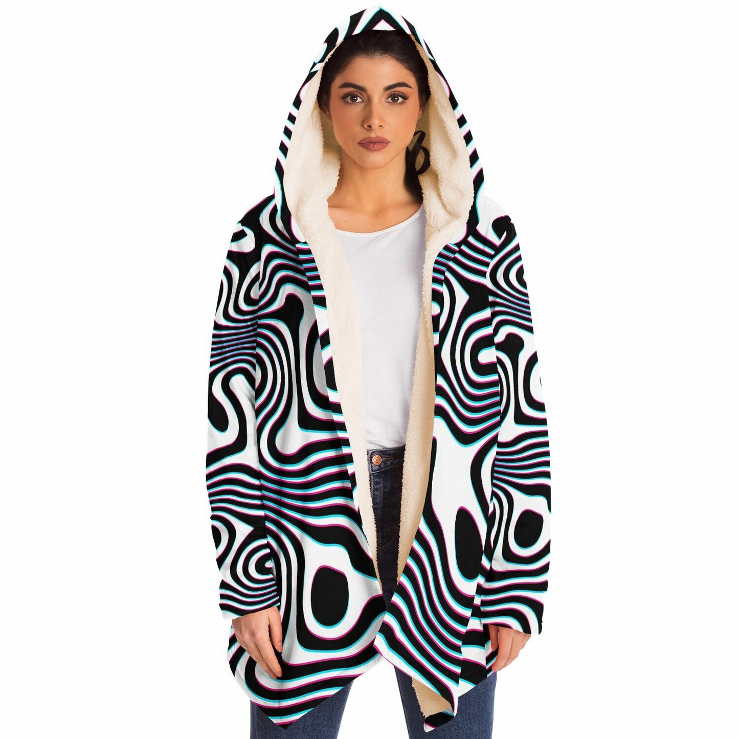 "Wild Cat (White)" HOODED CLOAK