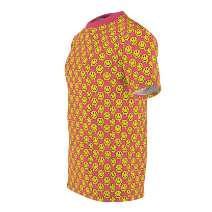"Yellow and Pink Smiley Pattern" PREMIUM TEE