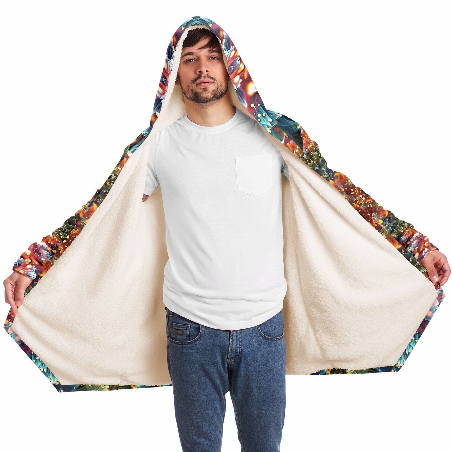 "Kaleidobloom" HOODED CLOAK