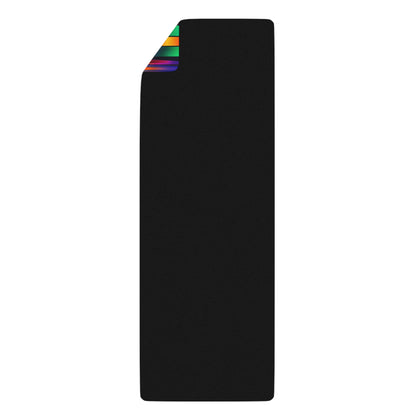 Rolled up Prismatic Distortion psychedelic yoga mat