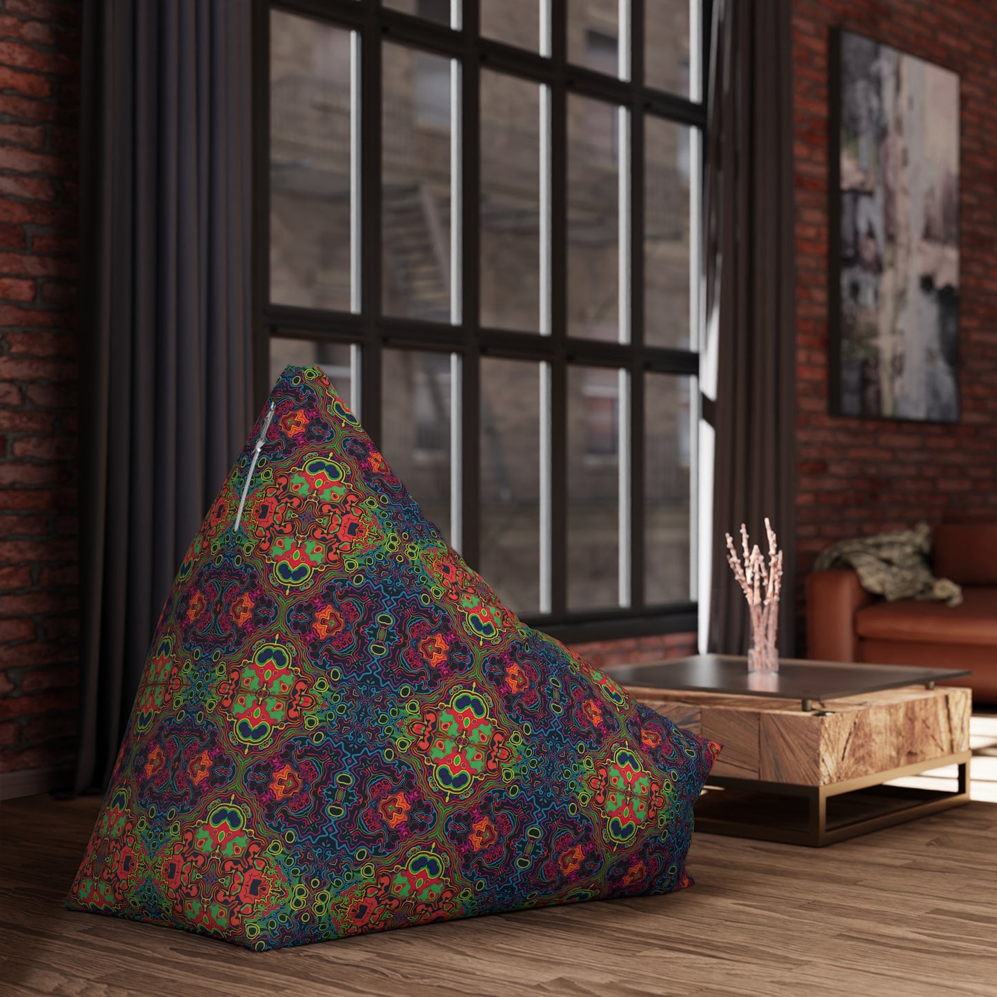 "Shipibo Psy Pattern" BEAN BAG CHAIR COVER