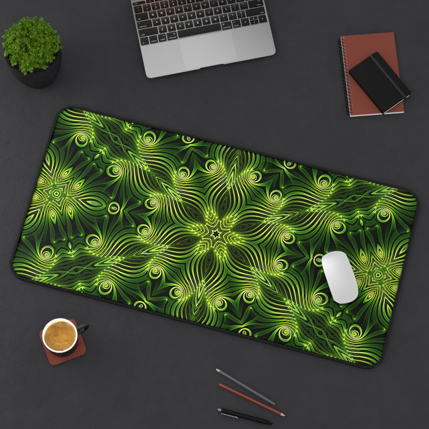 "Green Lattice" DESK MAT (12x18)(12x22)(15.5x31)