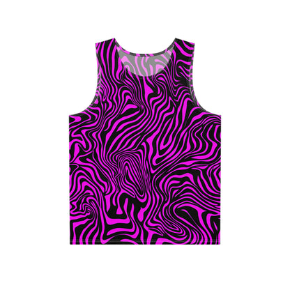 Men's tank top featuring the Pink Zebra print