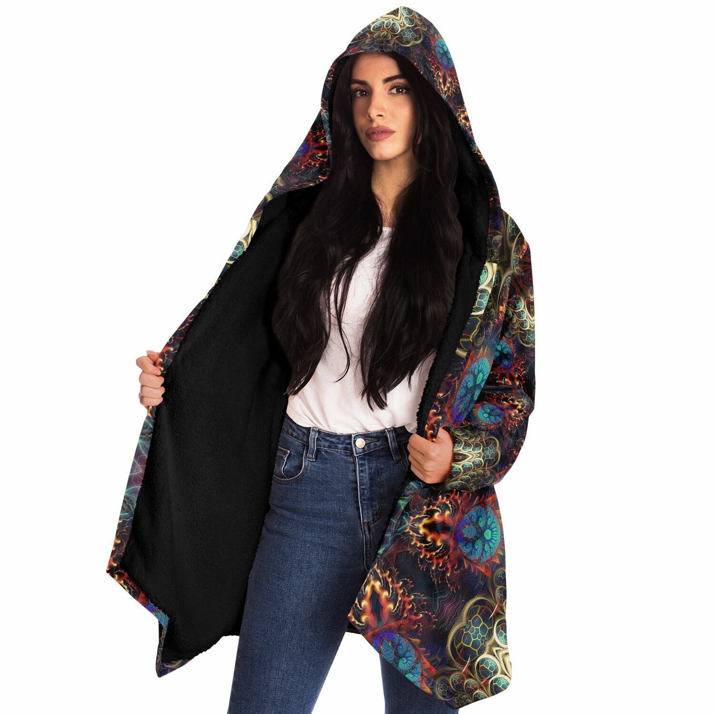 "Stimulous Mandala" HOODED CLOAK