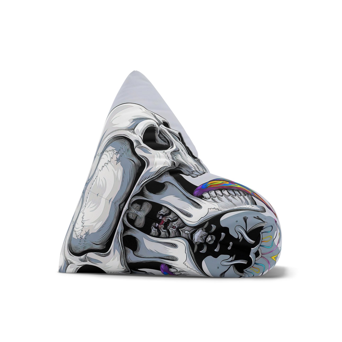 "Psychedelic Tongue Skull" BEAN BAG CHAIR COVER