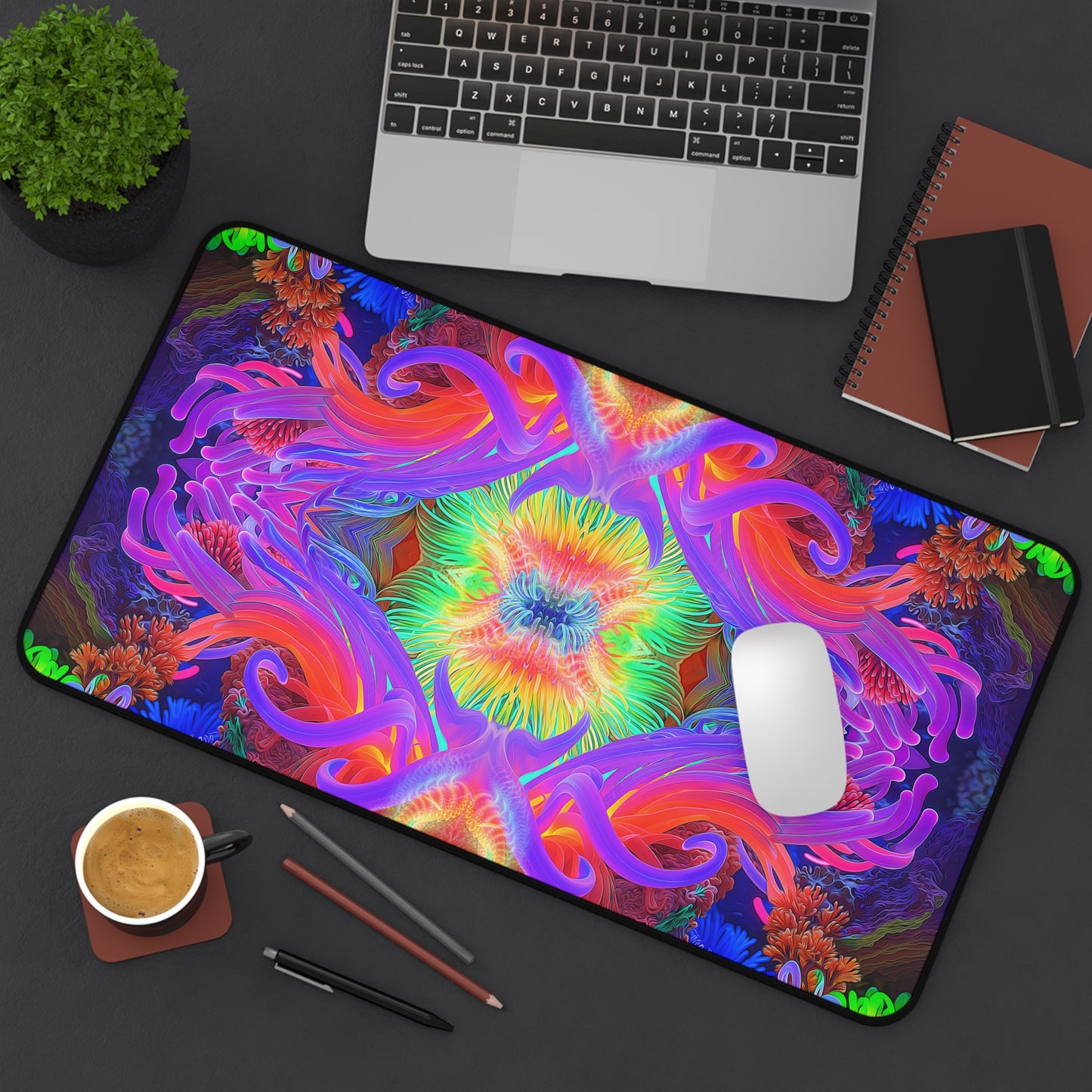 "Anemone" DESK MAT (12x18)(12x22)(15.5x31)