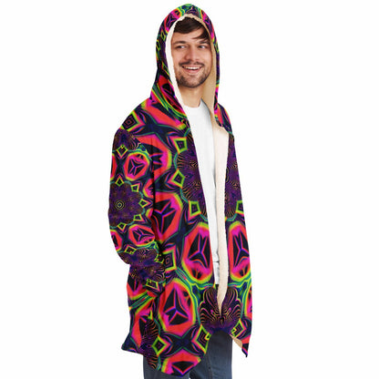 "Psychedelic Tracers Mandala" HOODED CLOAK