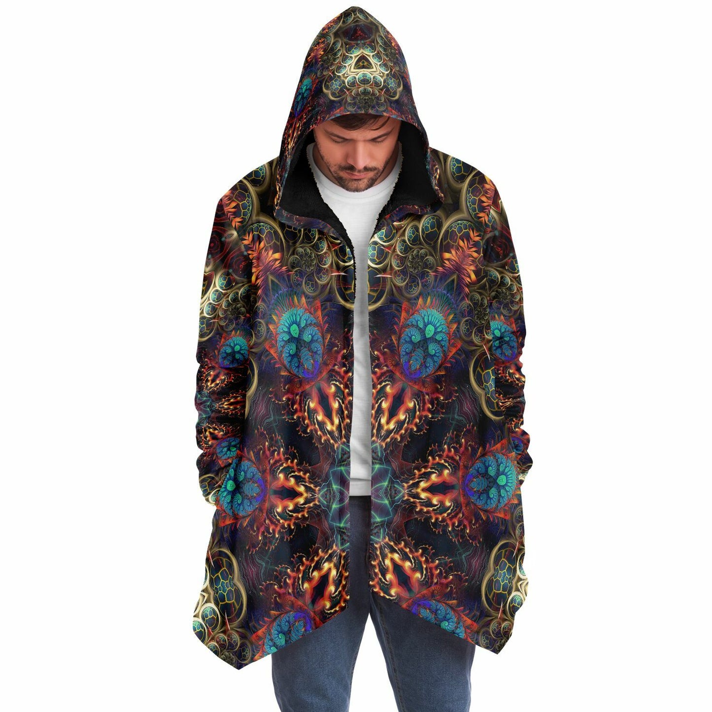 "Stimulous Mandala" HOODED CLOAK