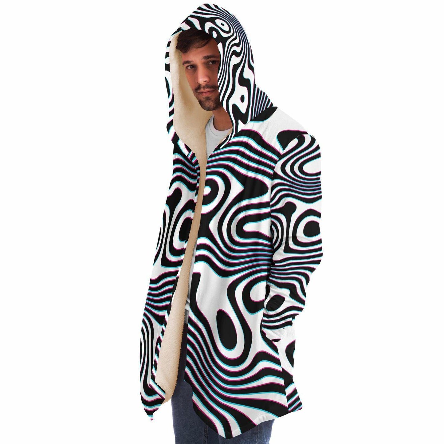 "Wild Cat (White)" HOODED CLOAK