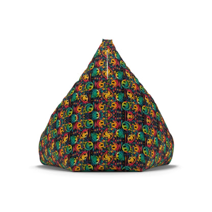 "Smiley Green Yellow Pattern" BEAN BAG CHAIR COVER