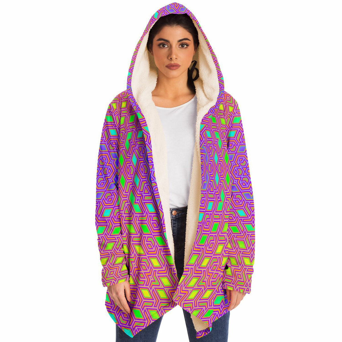 "Qwerty Bloom" HOODED CLOAK