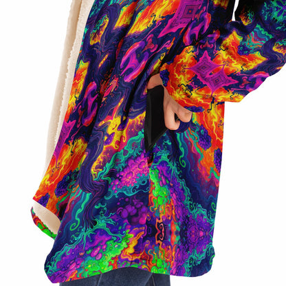 "Mush Tree So Color Mandala" HOODED CLOAK