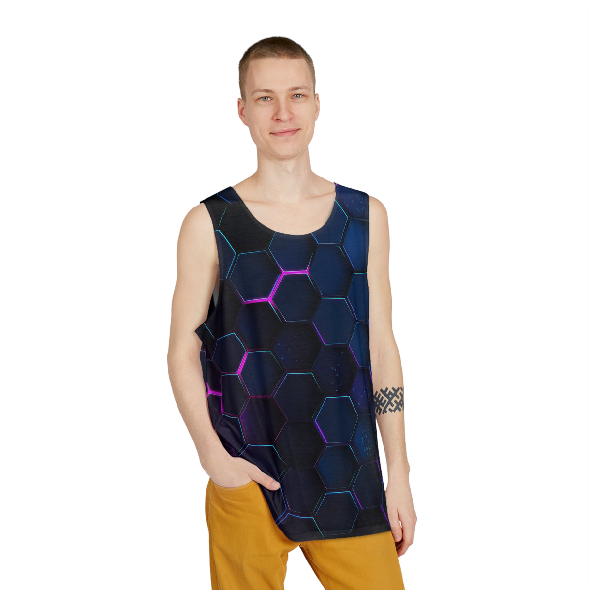 "Dark Honeycomb" MEN'S TANK TOP