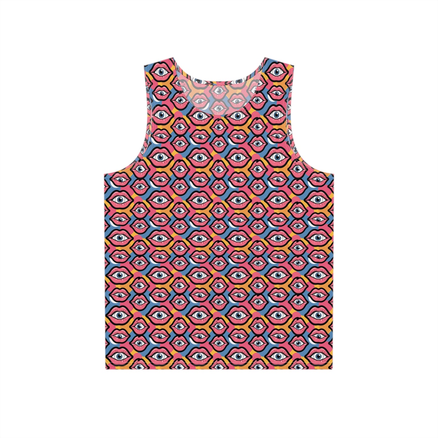 "Eyeballs & Lips Pattern" MEN'S TANK TOP