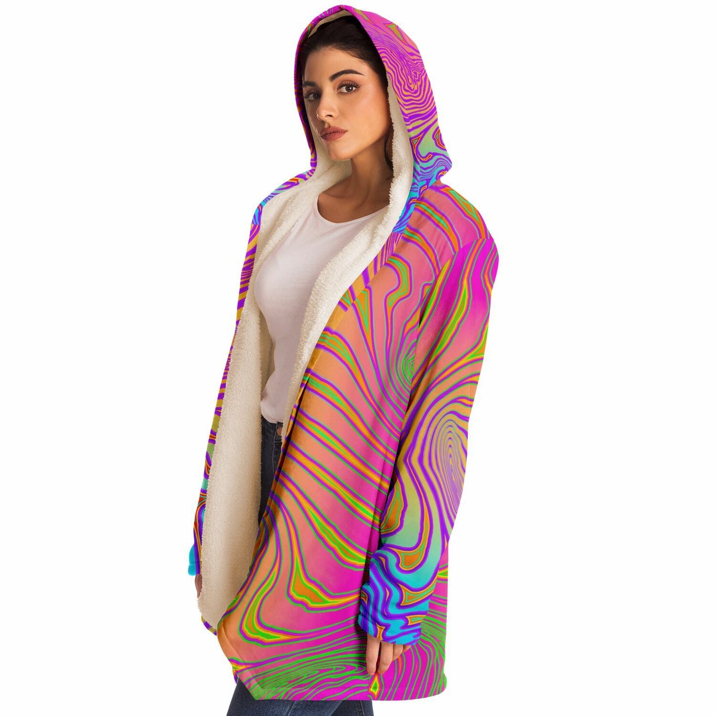 "Neon King" HOODED CLOAK