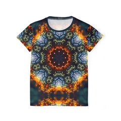 "Fractal Flower Mandala" (WOMEN'S) SPORT TEE