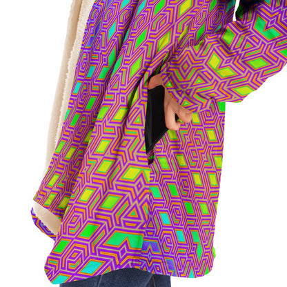 "Qwerty Bloom" HOODED CLOAK