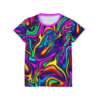 Front view of the Blend In or DON'T print on this women's sport tee