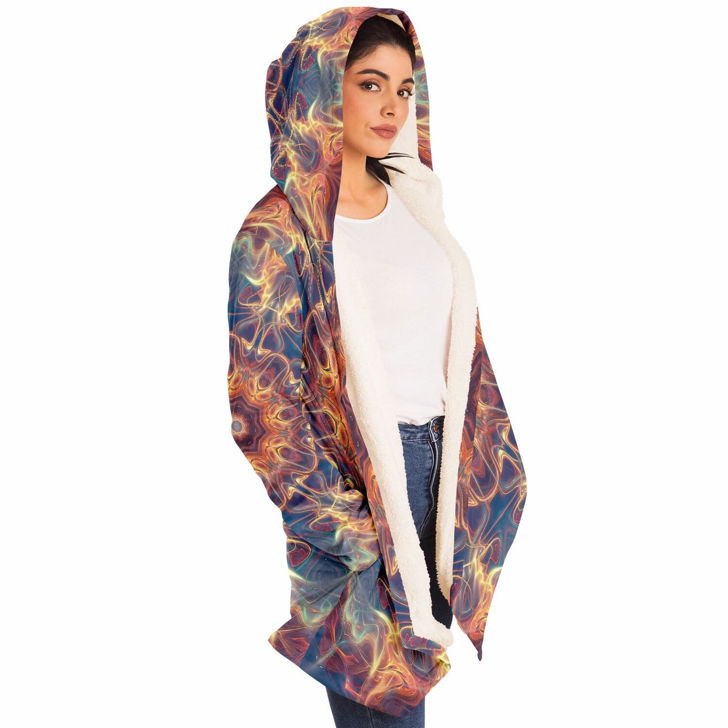 "Aquatic Rays" HOODED CLOAK