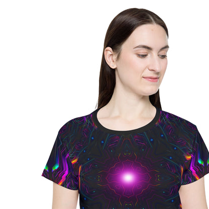 Collar detail of the "Knight City Core" sport tee, showing the neckline and classic fit finish.