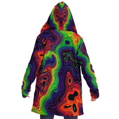 "Neon Spill" HOODED CLOAK