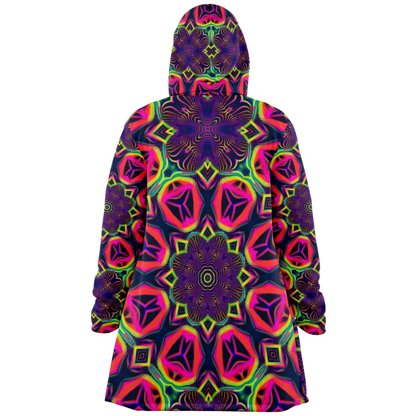 "Psychedelic Tracers Mandala" HOODED CLOAK