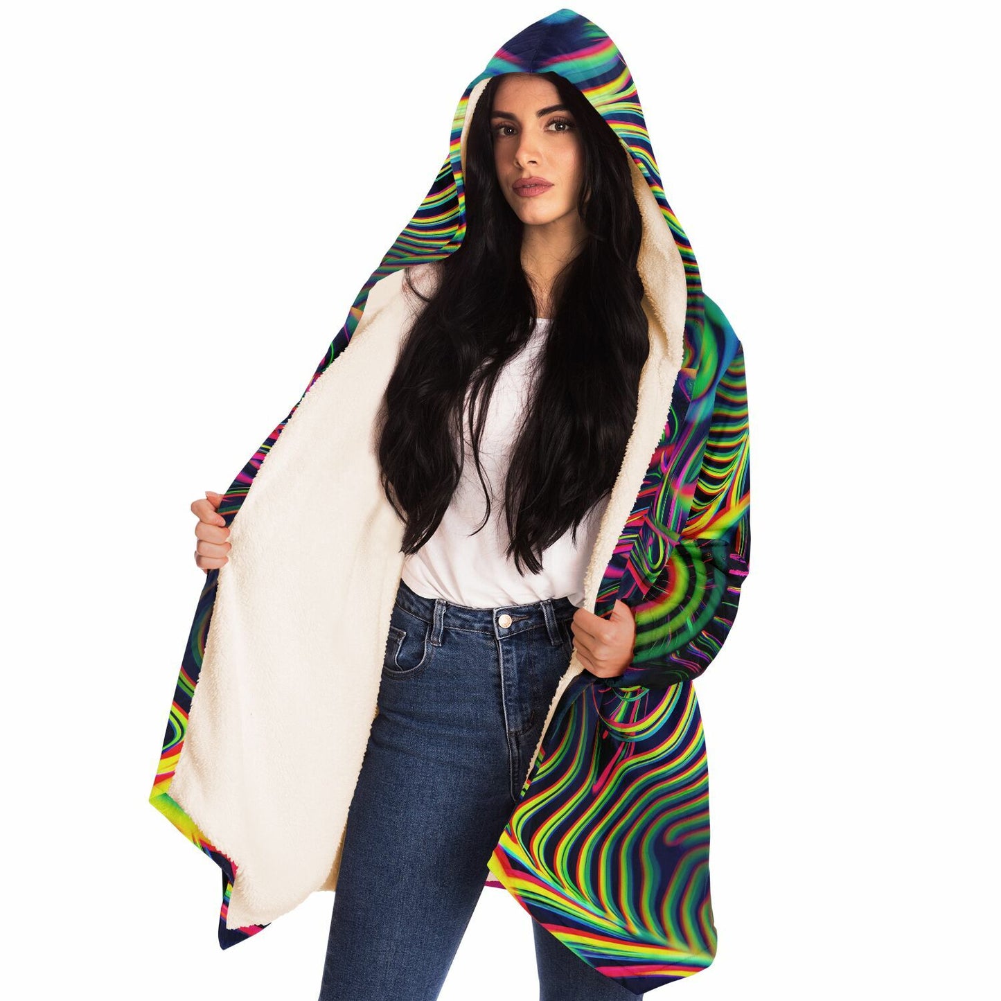 "Psychedelic Tracers" HOODED CLOAK