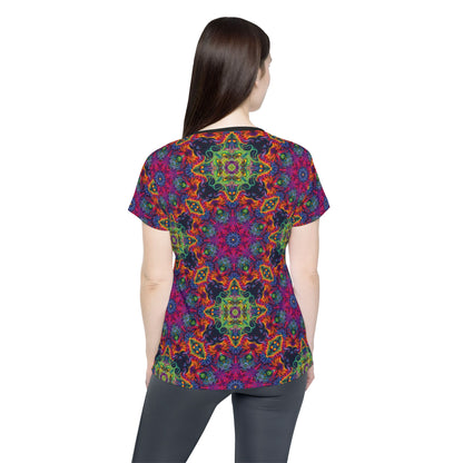 Side angle of the Lucid Dream sport tee showing the classic jersey fit.