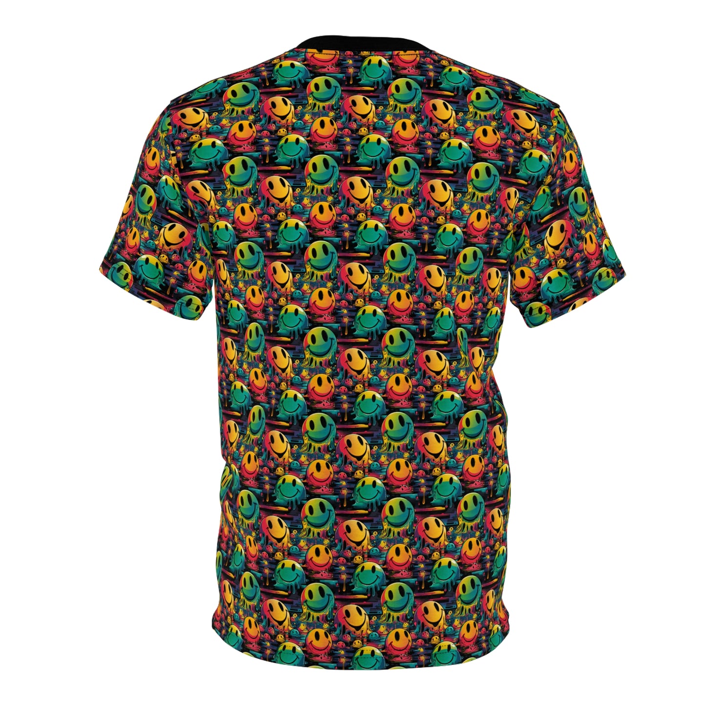 Smiley Green Yellow Pattern Premium Tee