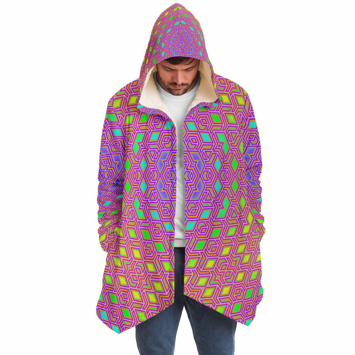 "Qwerty Bloom" HOODED CLOAK