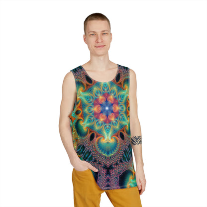 Back view of the Free Your Mind men's tank top design.