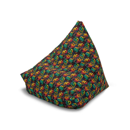 "Smiley Green Yellow Pattern" BEAN BAG CHAIR COVER