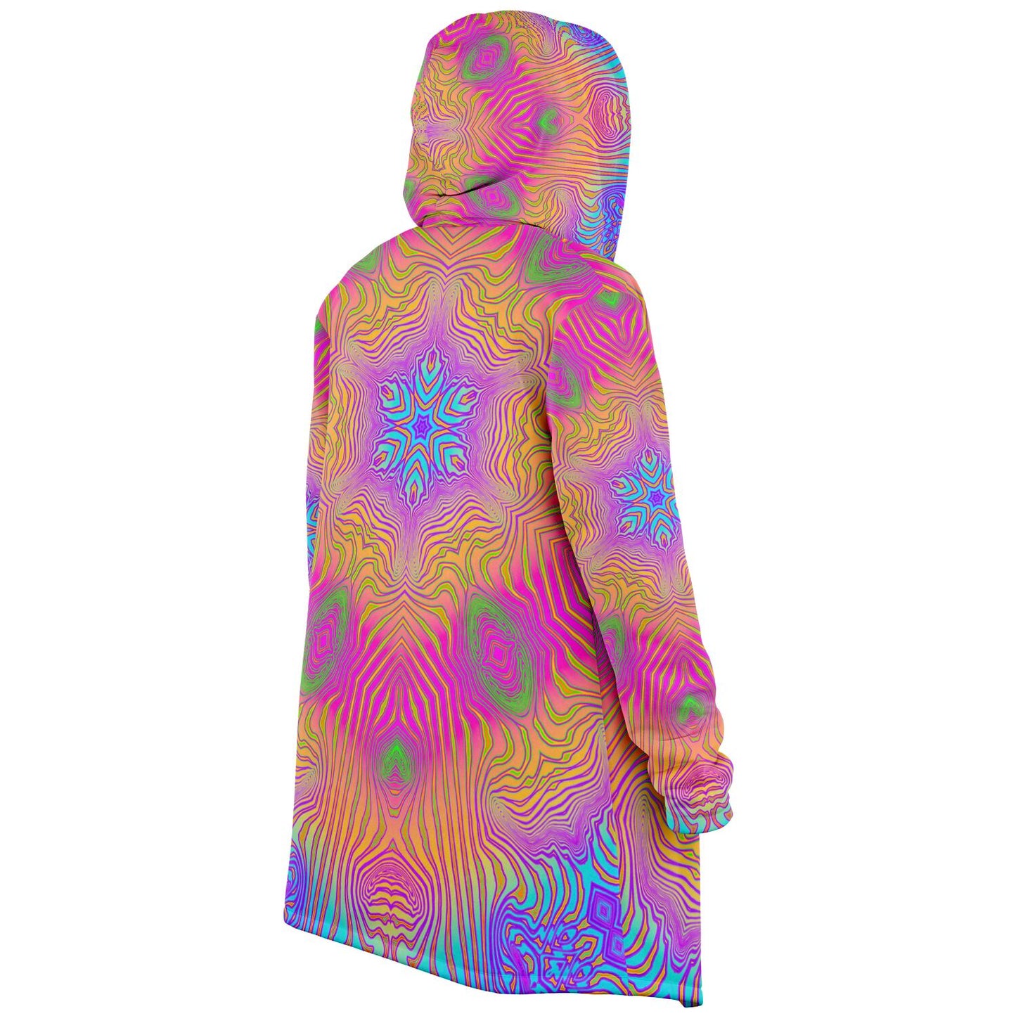 "Neon King Mandala" HOODED CLOAK