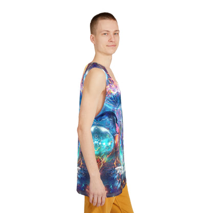 The Soul Seeker men's tank top design from above.