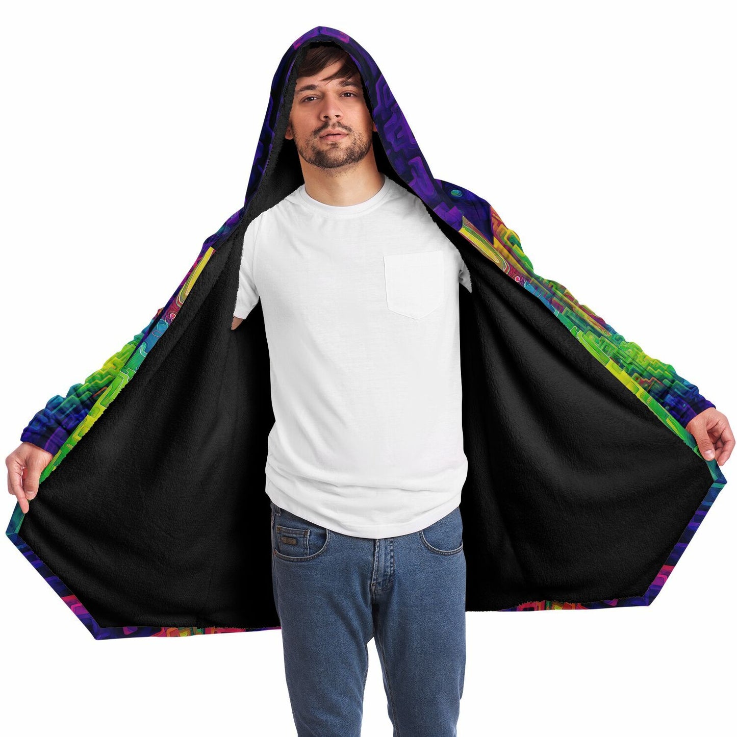 "Galaga" HOODED CLOAK