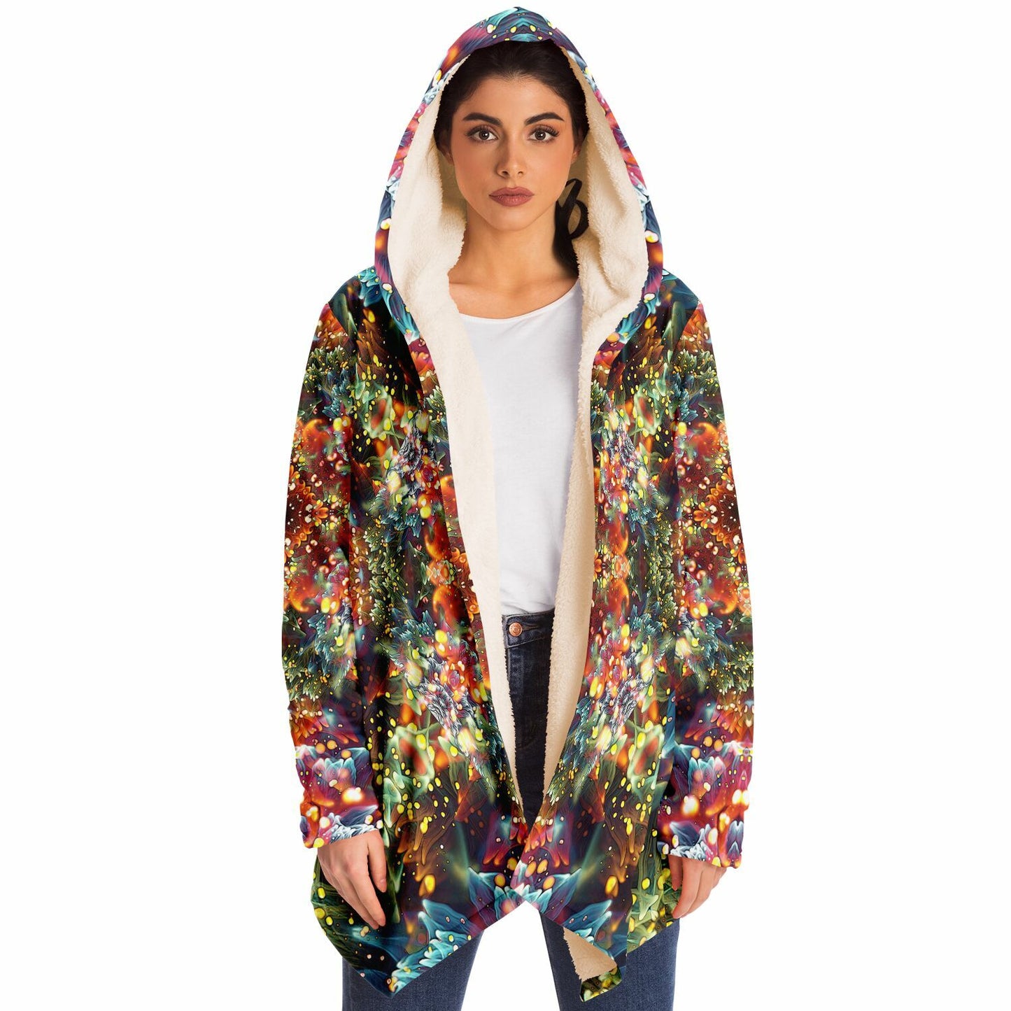 "Kaleidobloom" HOODED CLOAK